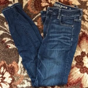 AE size 6 long super hi rise jegging